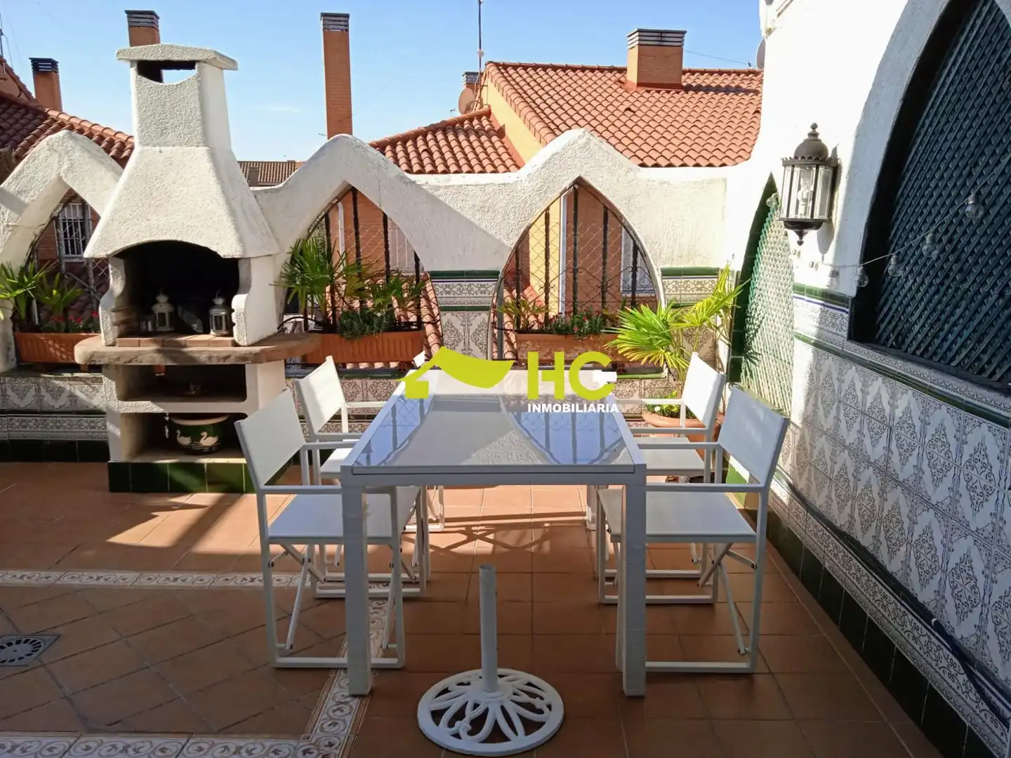 Terrace of Flat for share in Villaviciosa de Odón  with Air Conditioner, Heating and Furnished