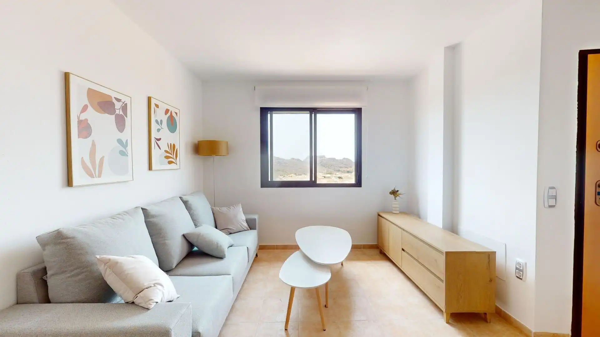 Sala de estar de Apartamento en venta en Águilas con Aire acondicionado, Terraza y Piscina