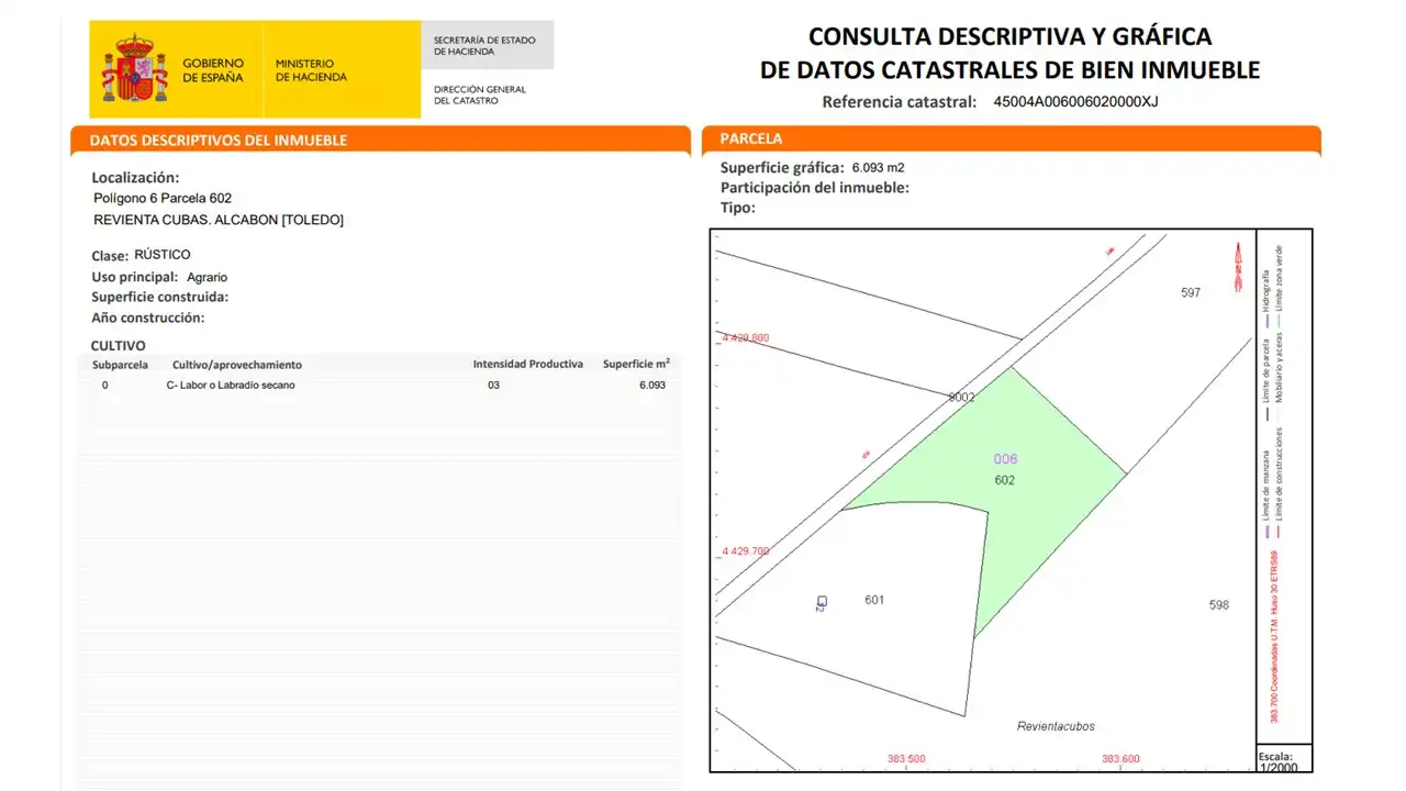 Terreny rústic en venda a Alcabón