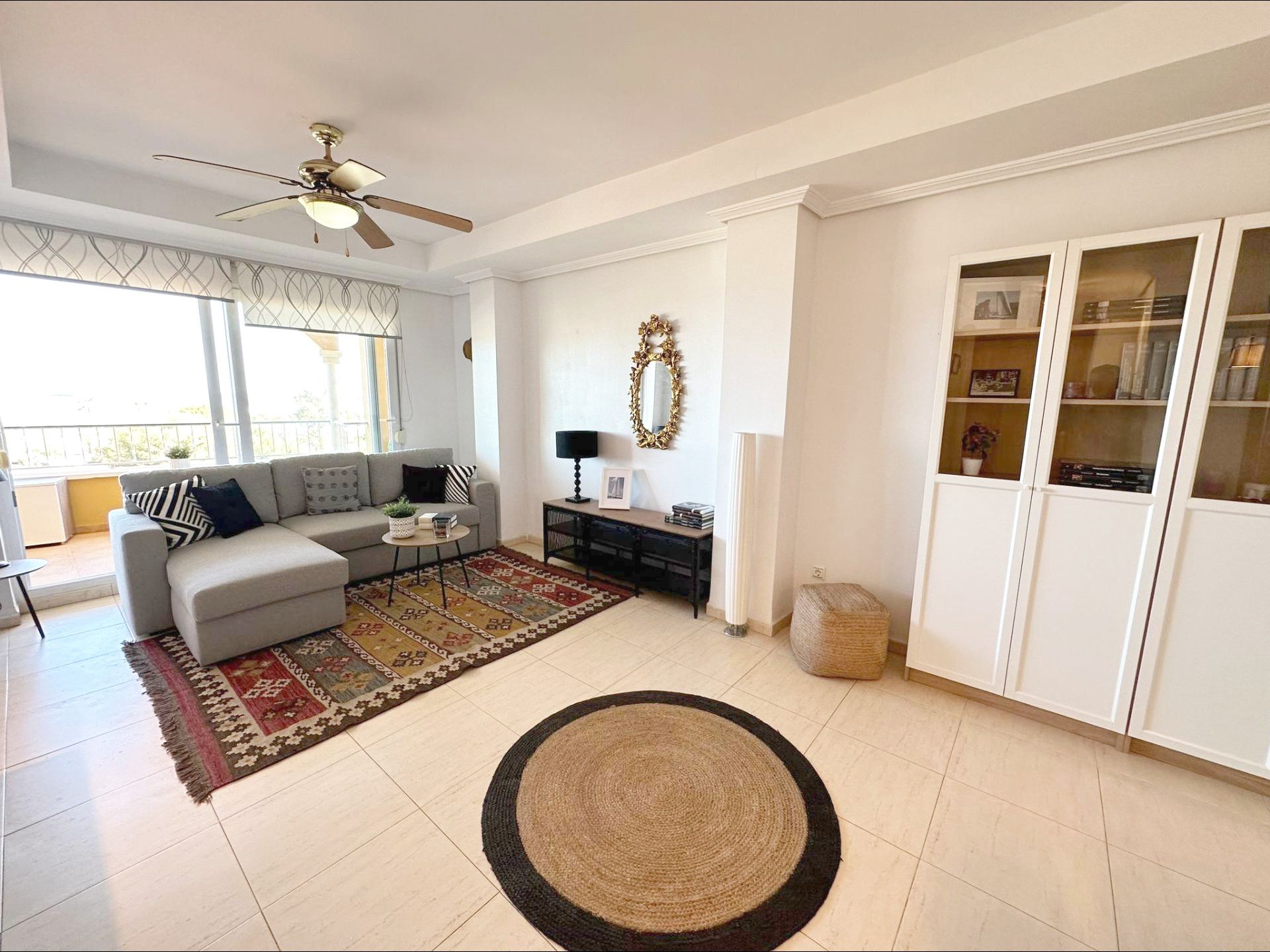 Wohnzimmer von Wohnung miete in Sagunto / Sagunt mit Klimaanlage, Heizung und Terrasse