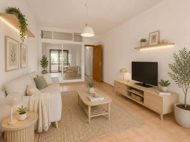 Sala de estar de Estudio en venta en Torremolinos con Terraza y Balcón