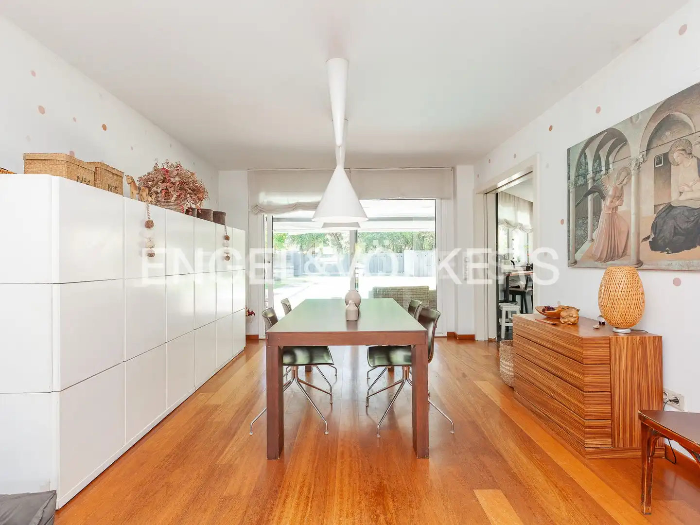 Dining room of Houses for sale in Sant Cugat del Vallès  with Air Conditioner, Heating and Private garden