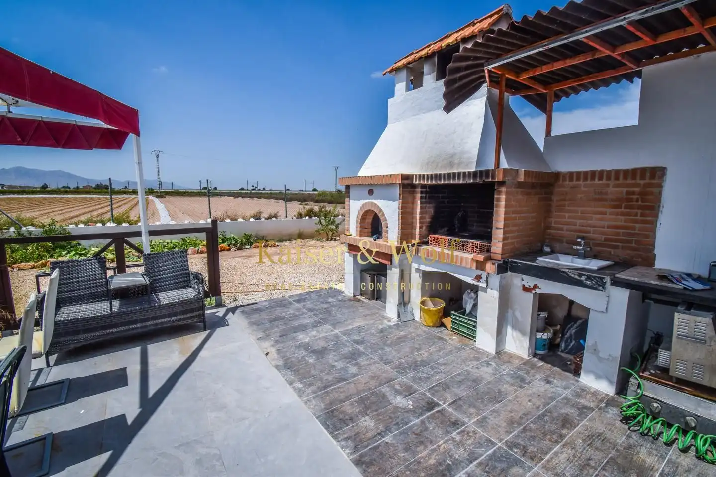 Terraza de Finca rústica en venta en Crevillent con Jardín privado, Terraza y Piscina