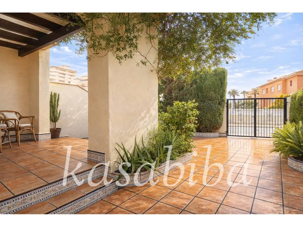 Terraza de Casa adosada en venta en Tavernes de la Valldigna con Terraza y Piscina comunitaria