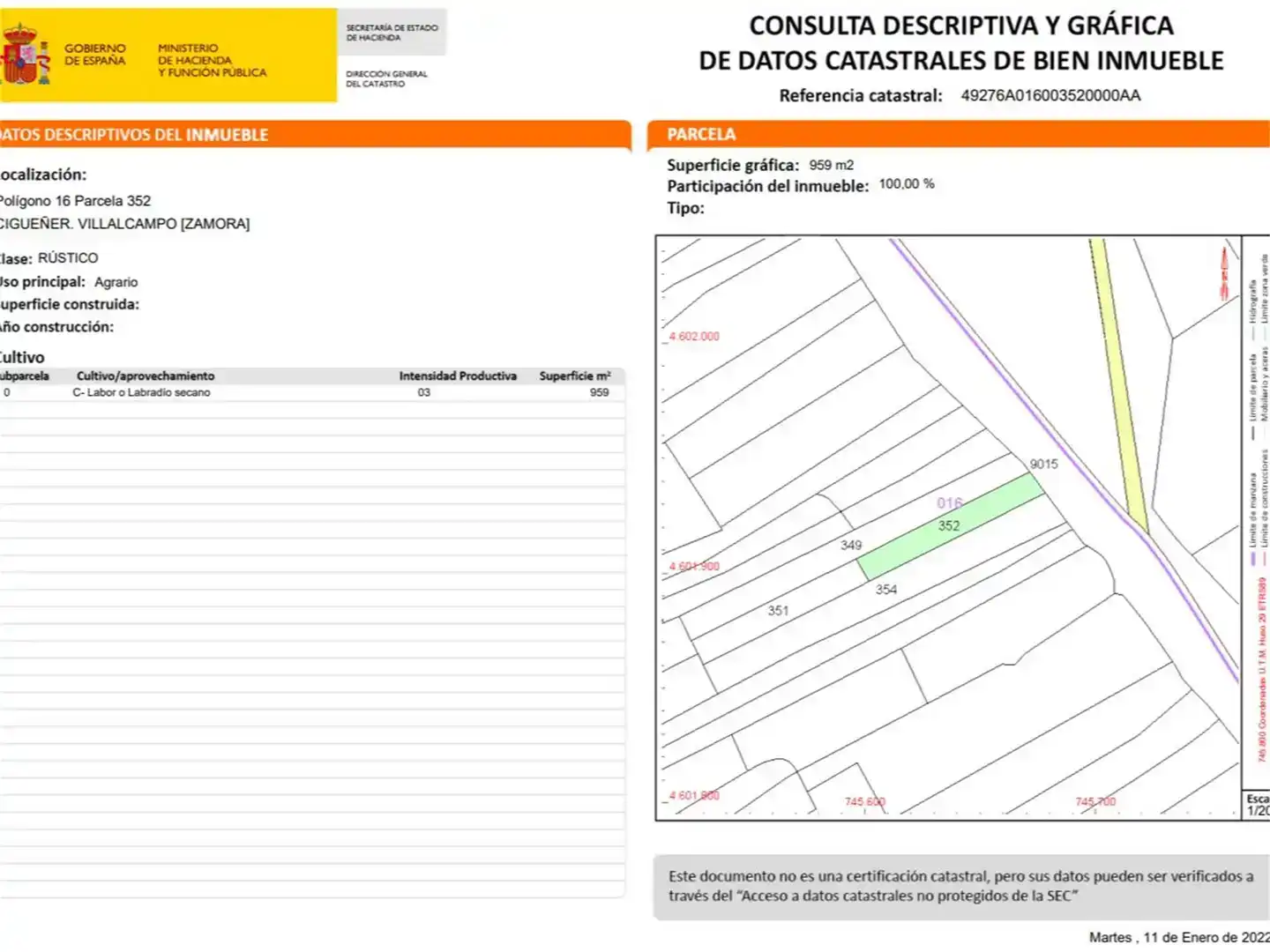 Terreno en venta en Villalcampo, Zamora