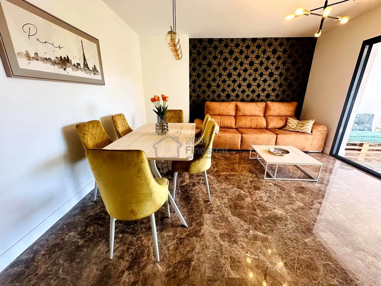 Living room of Flat for rent in Benidorm  with Terrace, Furnished and Community pool