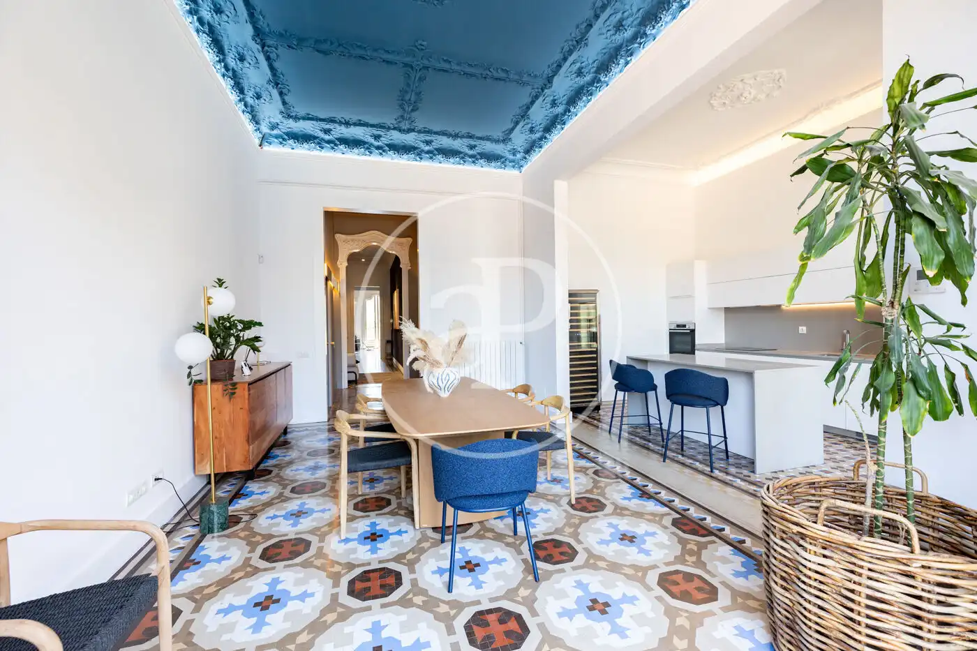 Esszimmer von Wohnung zur Miete in Barcelona mit Klimaanlage, Heizung und Möbliert
