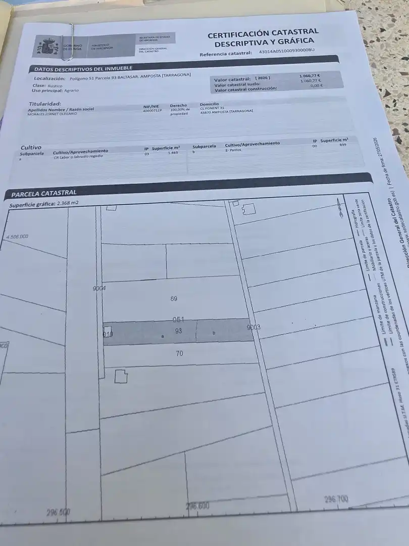 Terreno en venta en Amposta