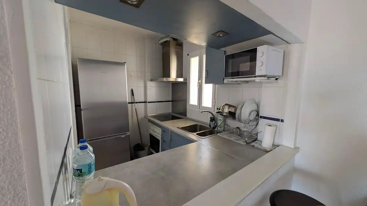 Cuina de Apartament en venda en Benalmádena amb Aire condicionat, Calefacció i Jardí privat