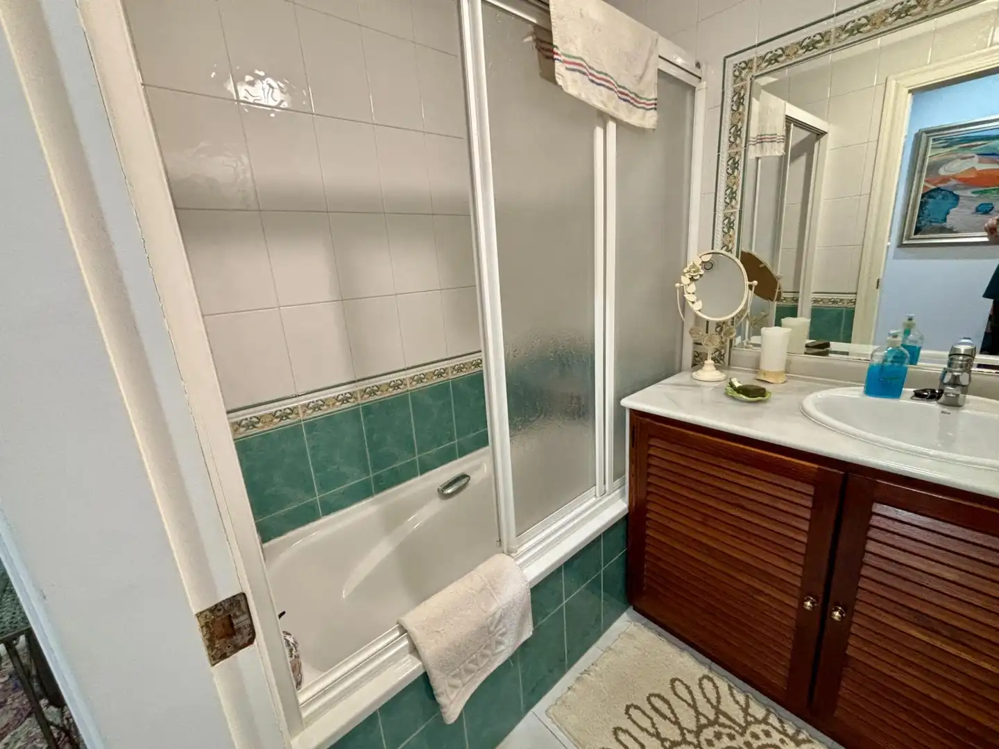 Bany de Apartament en venda en Mijas amb Aire condicionat, Calefacció i Jardí privat