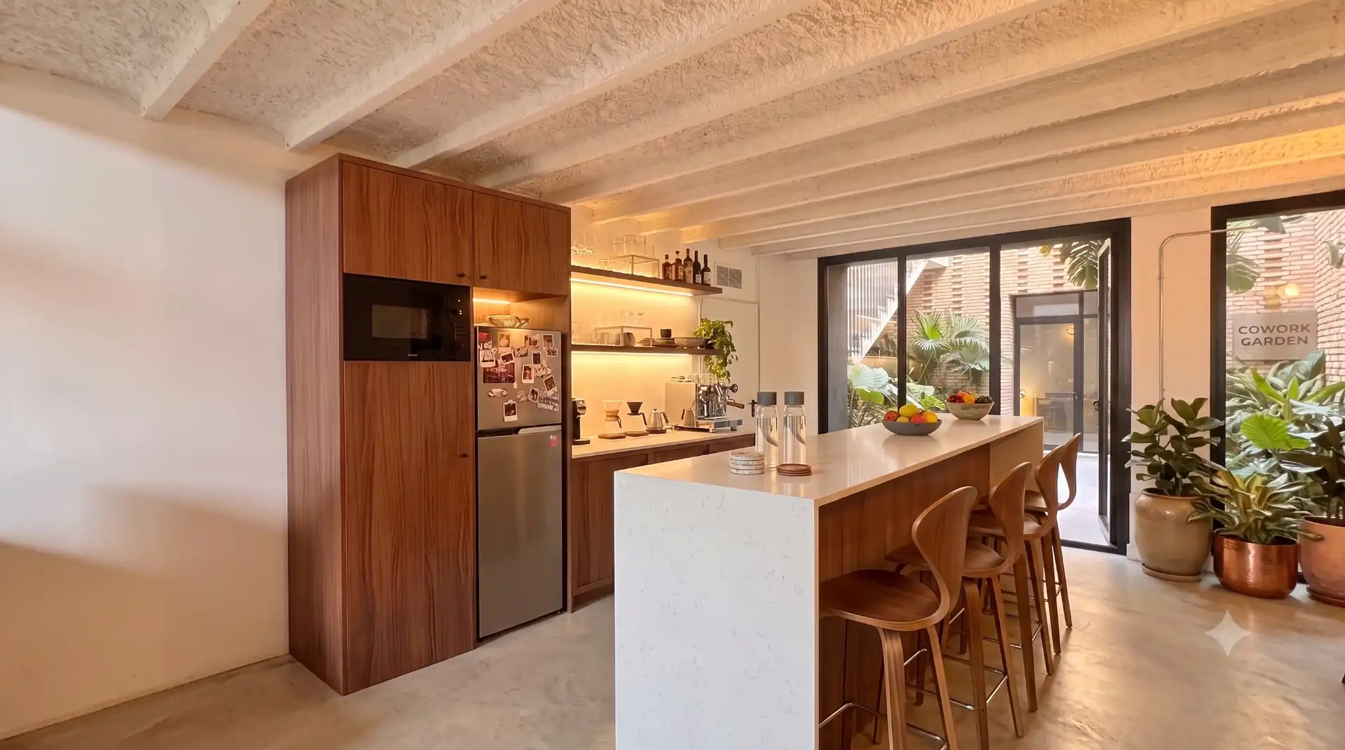 Cocina de Oficina de alquiler en Barcelona con Aire acondicionado, Calefacción y Terraza