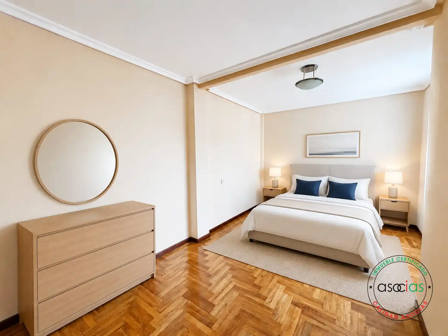 Bedroom of Flat for sale in Gijón   with Heating, Parquet flooring and Terrace