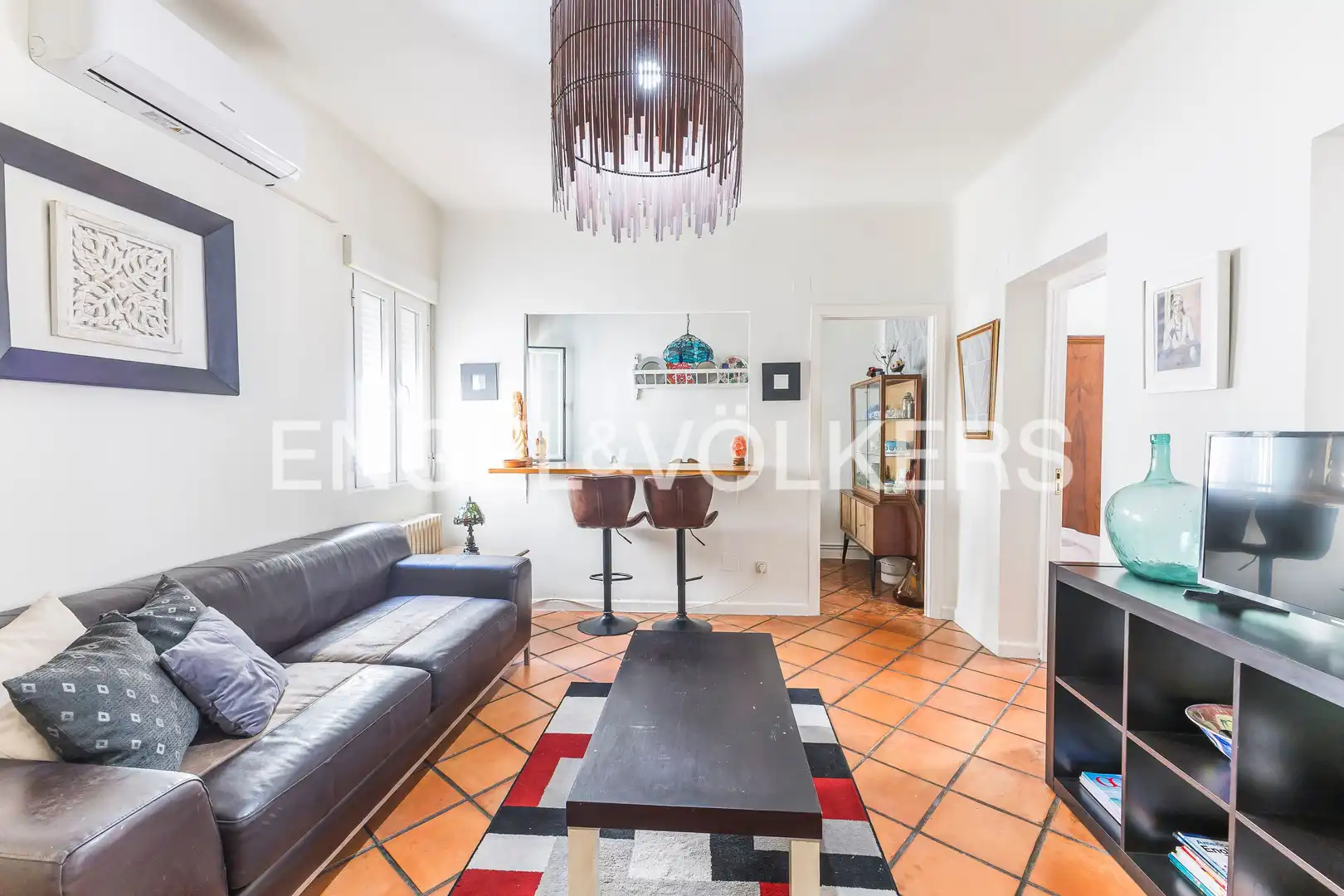 Sala de estar de Piso de alquiler en Madrid con Aire acondicionado, Calefacción y Amueblado