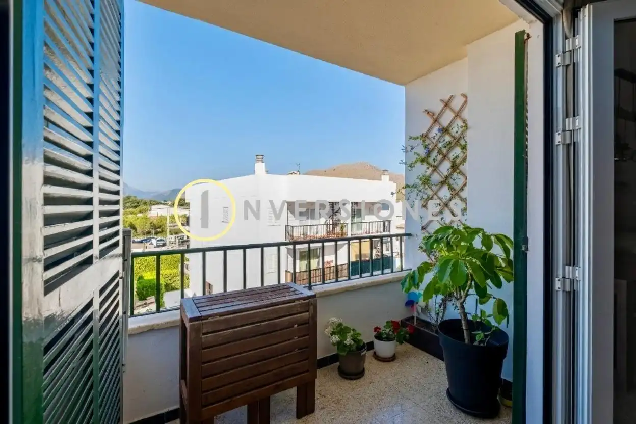 Terrasse von Wohnung zum Verkauf in Pollença mit Klimaanlage, Terrasse und Abstellraum