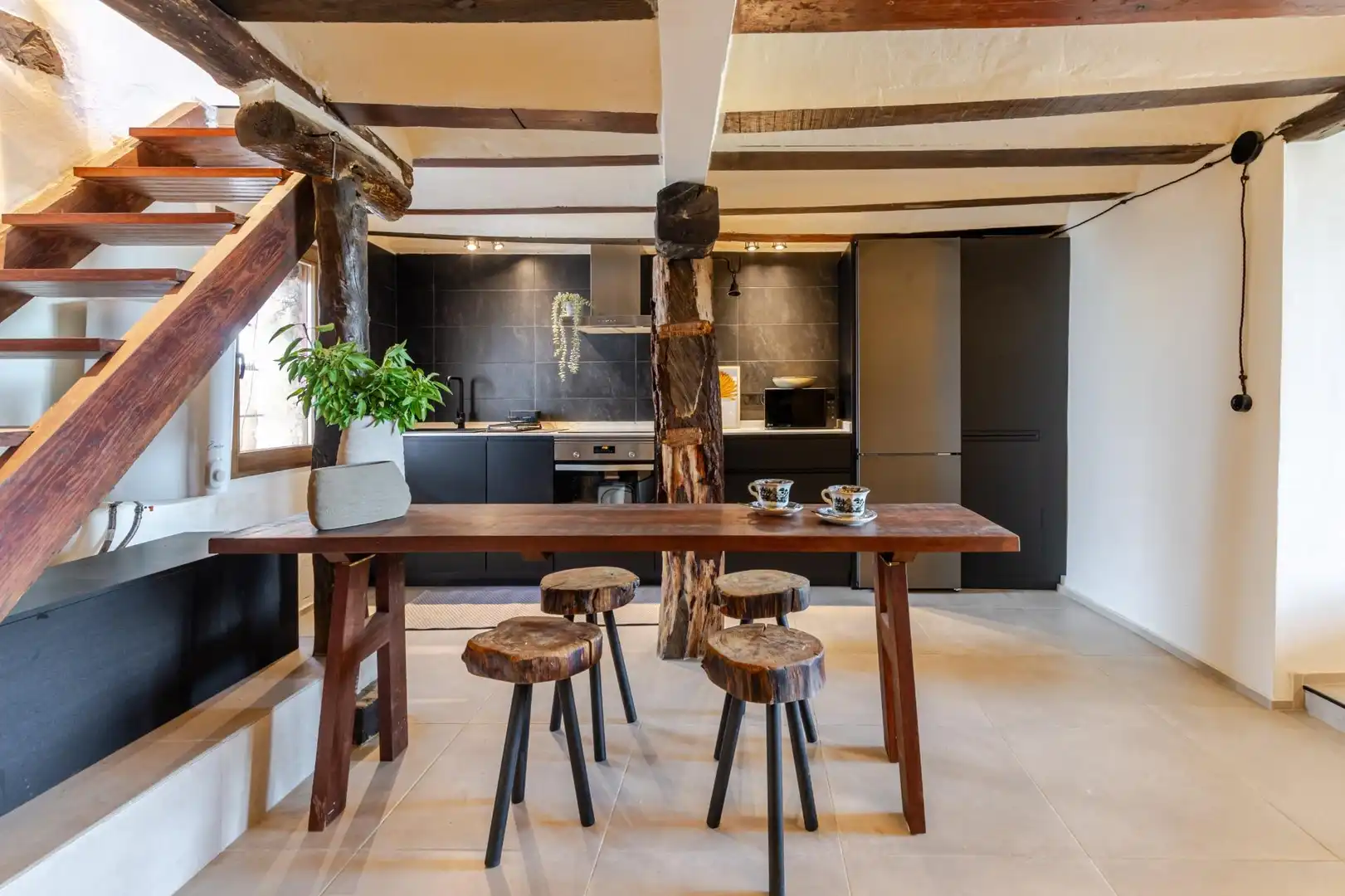 Cocina de Finca rústica en venta en Venta del Moro con Jardín privado, Terraza y Amueblado