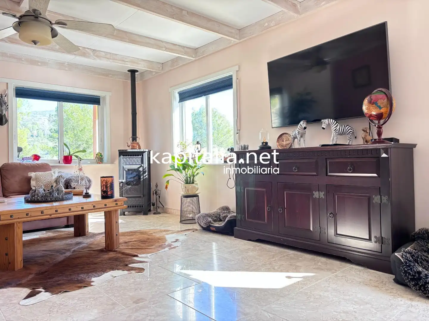 Living room of Houses for sale in Quatretonda  with Air Conditioner, Private garden and Terrace