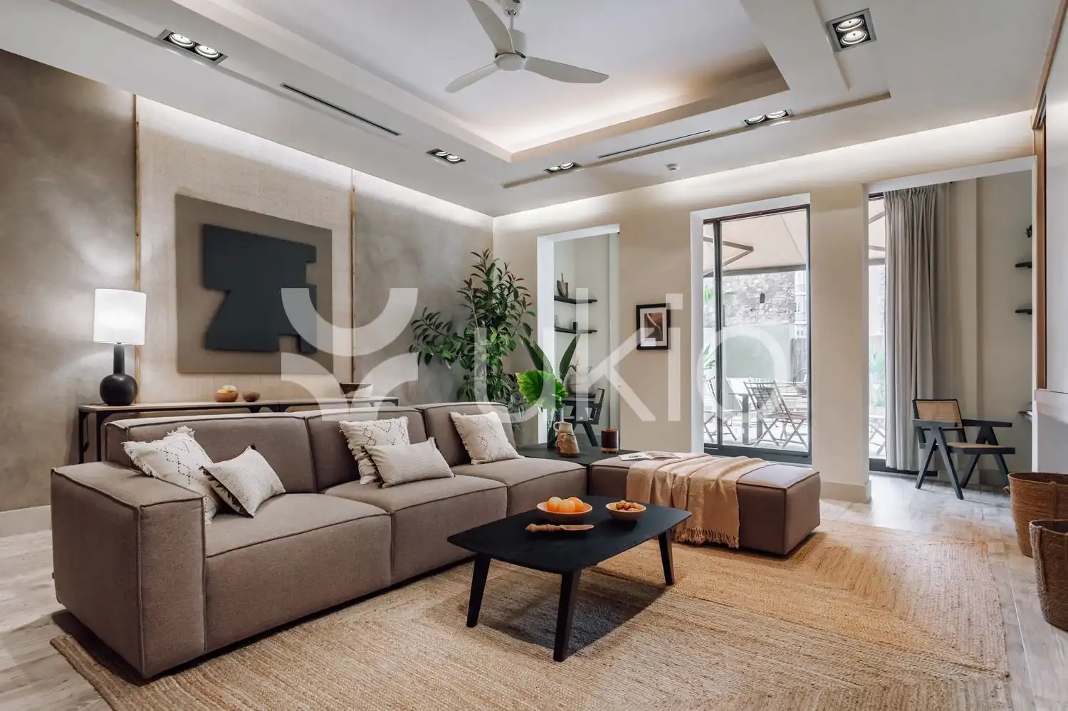 Wohnzimmer von Wohnungen zur Miete in Barcelona mit Klimaanlage, Heizung und Terrasse