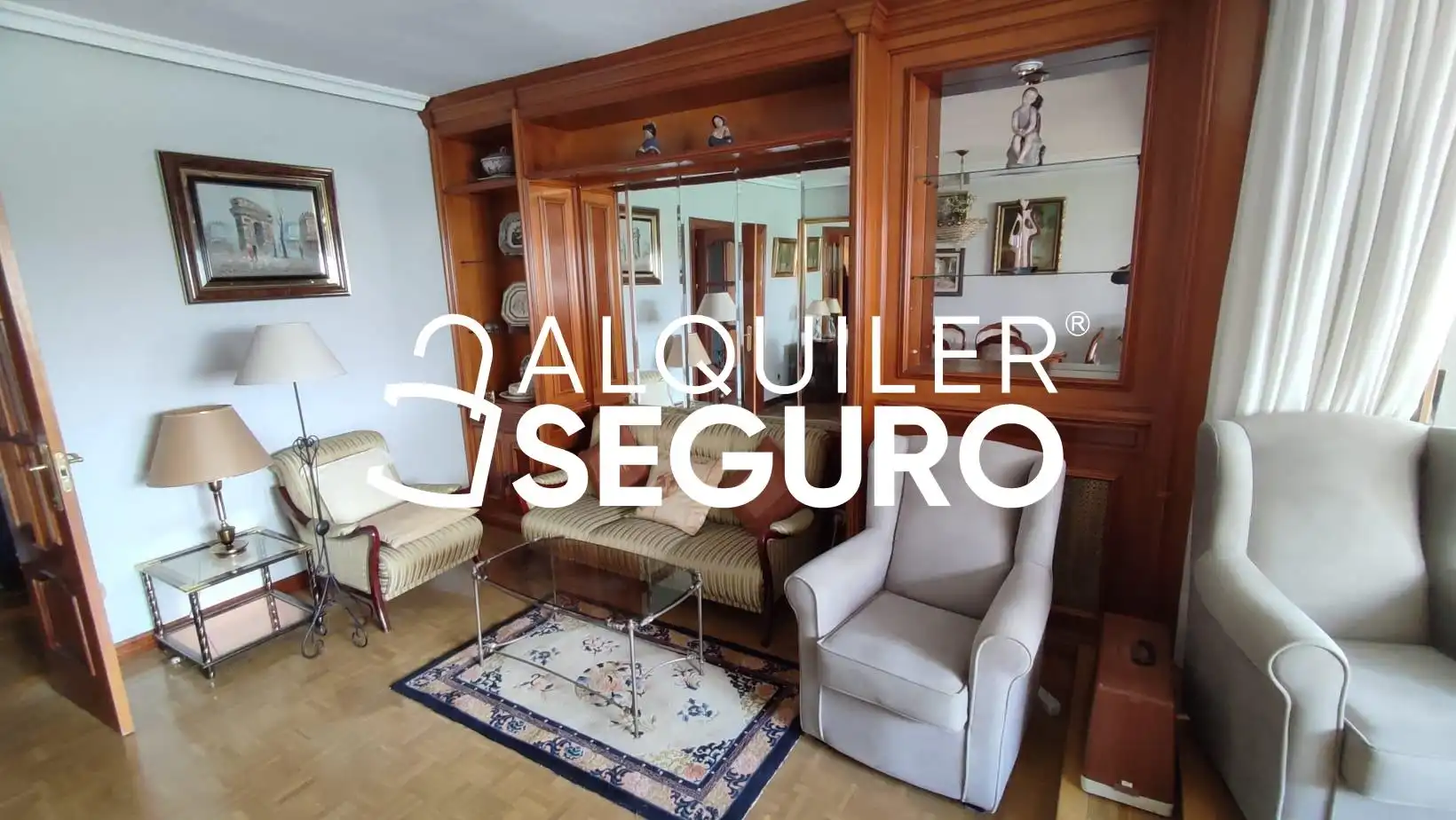 Sala de estar de Piso de alquiler en Madrid con Calefacción, Terraza y Amueblado