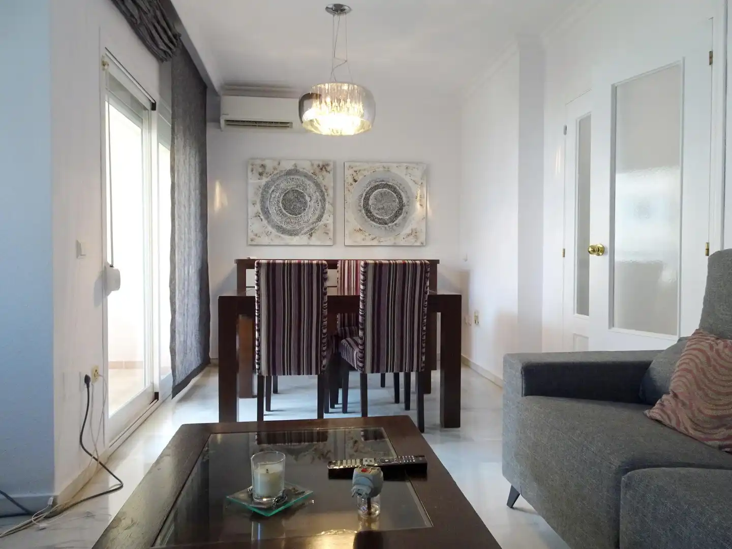 Esszimmer von Wohnung zur Miete in Málaga mit Klimaanlage, Privatgarten und Terrasse