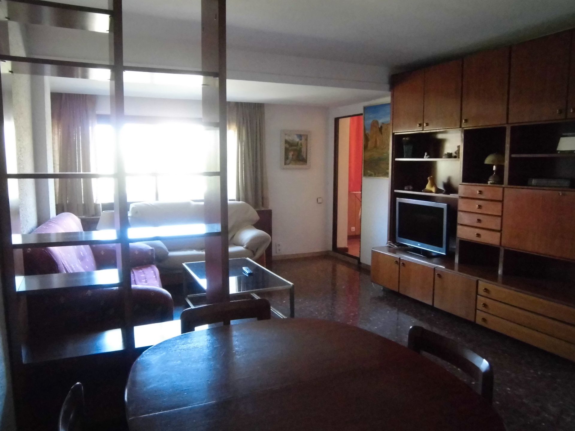 Living room of Flat to rent in  Zaragoza Capital  with Heating, Terrace and Furnished