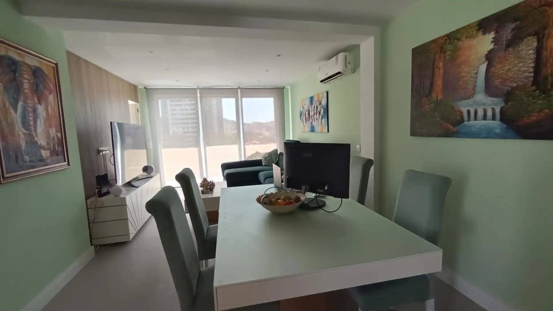 Dining room of Flat for sale in Málaga  with Air Conditioner, Private garden and Terrace