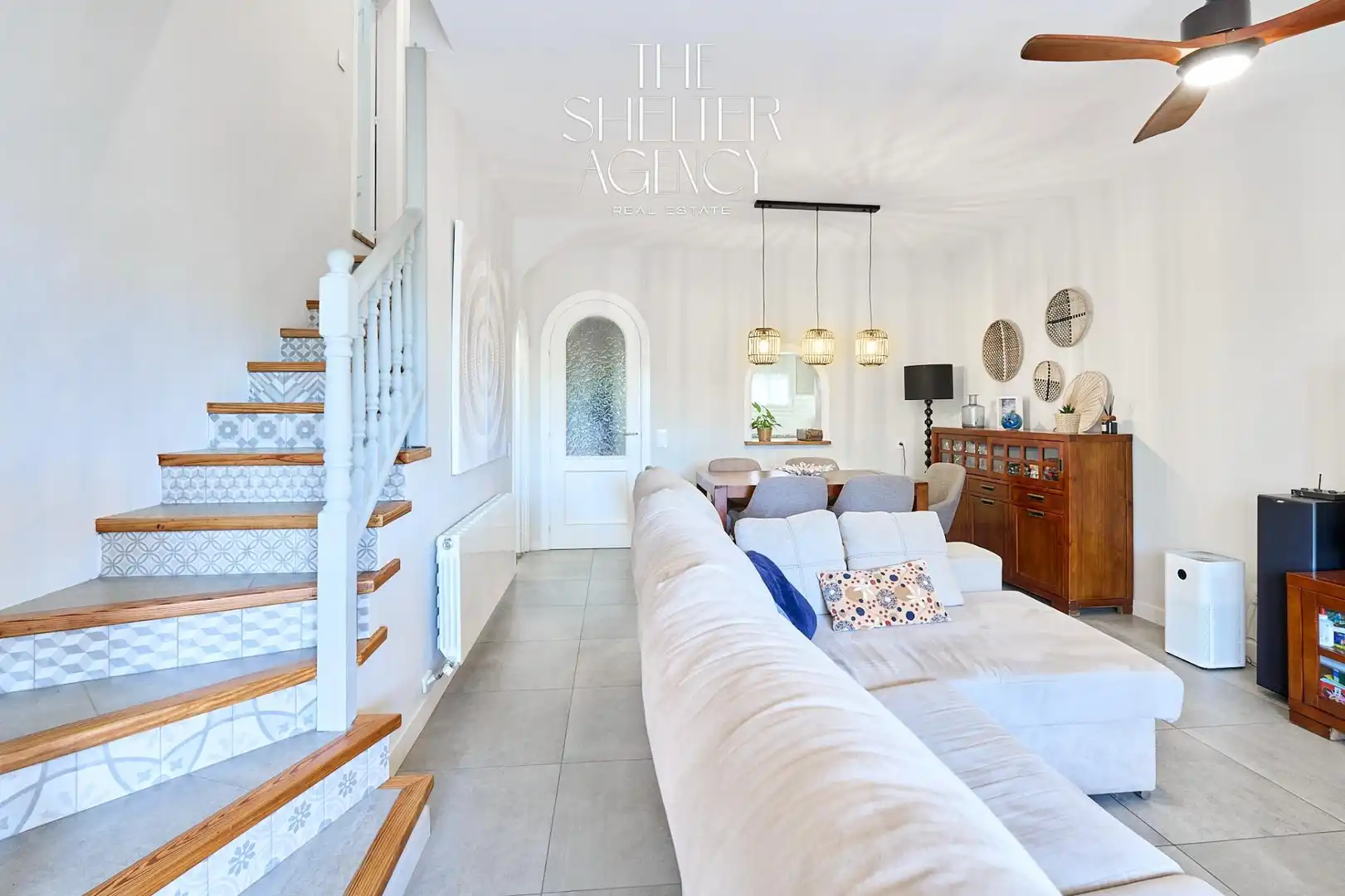 Sala de estar de Casa adosada en venta en Sant Pere de Ribes con Aire acondicionado, Calefacción y Terraza