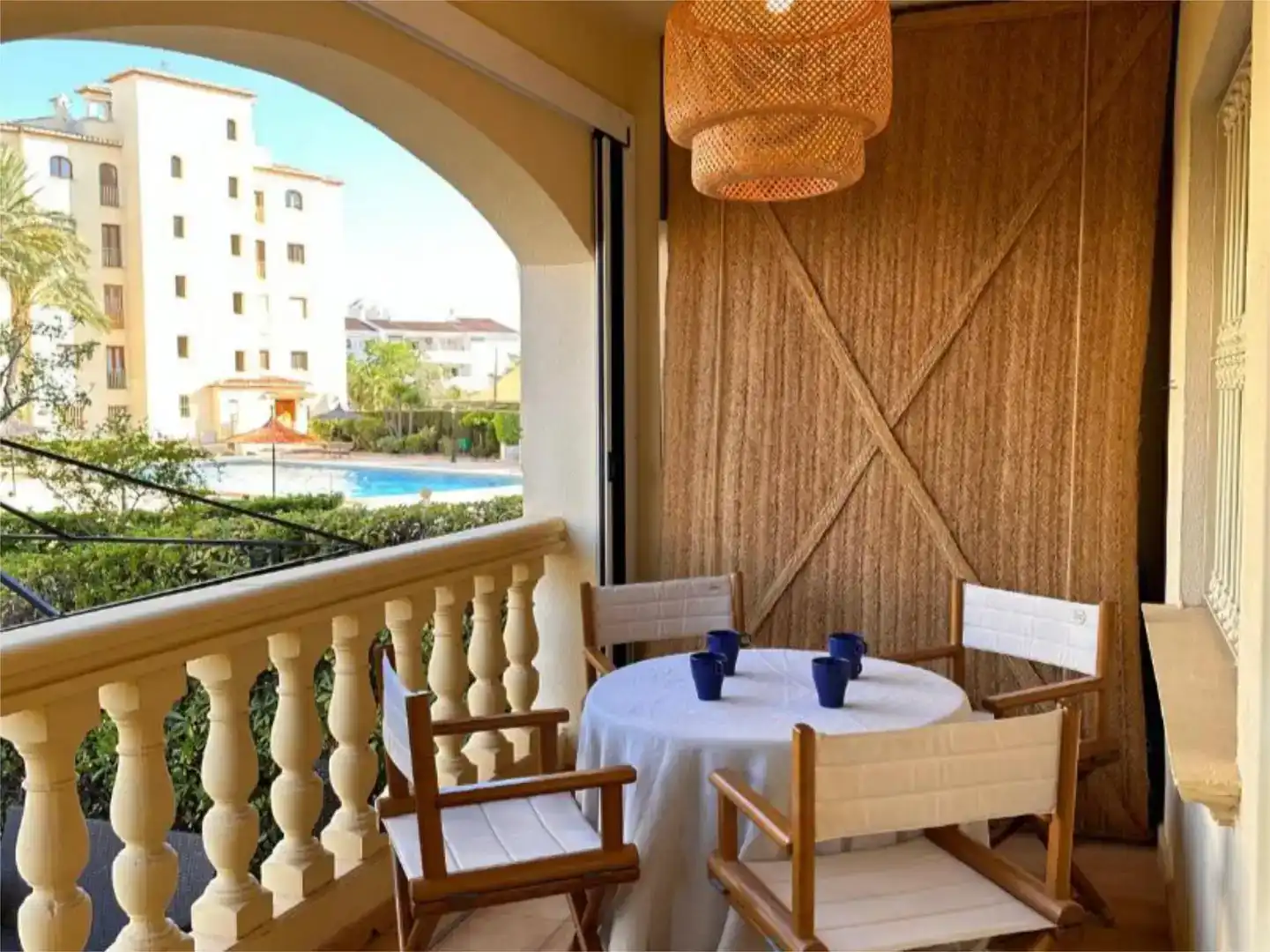 Terrasse von Wohnungen zum Verkauf in Jávea / Xàbia mit Klimaanlage, Schwimmbad und Balkon