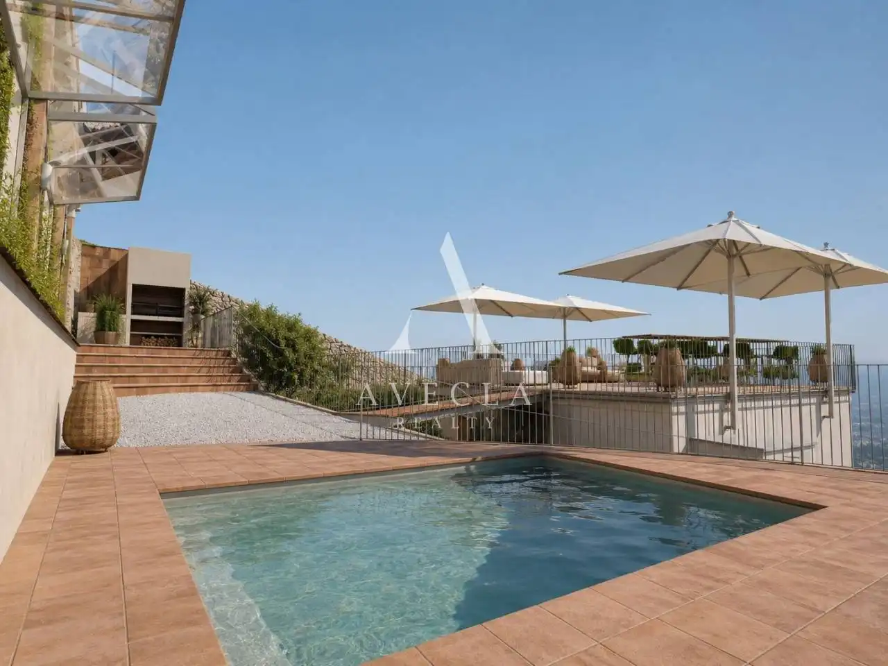 Terrassa de Casa o xalet en venda en Sant Cugat del Vallès amb Jardí privat i Piscina