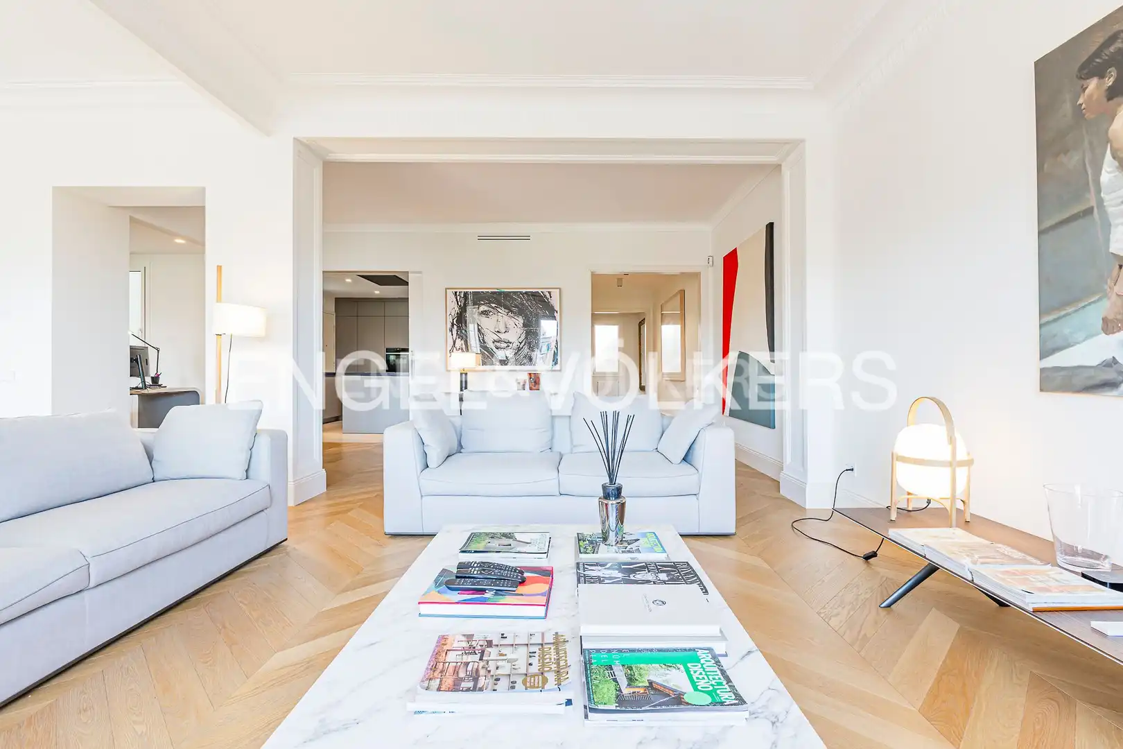 Sala d'estar de Pis de lloguer en Barcelona amb Aire condicionat, Calefacció i Parquet