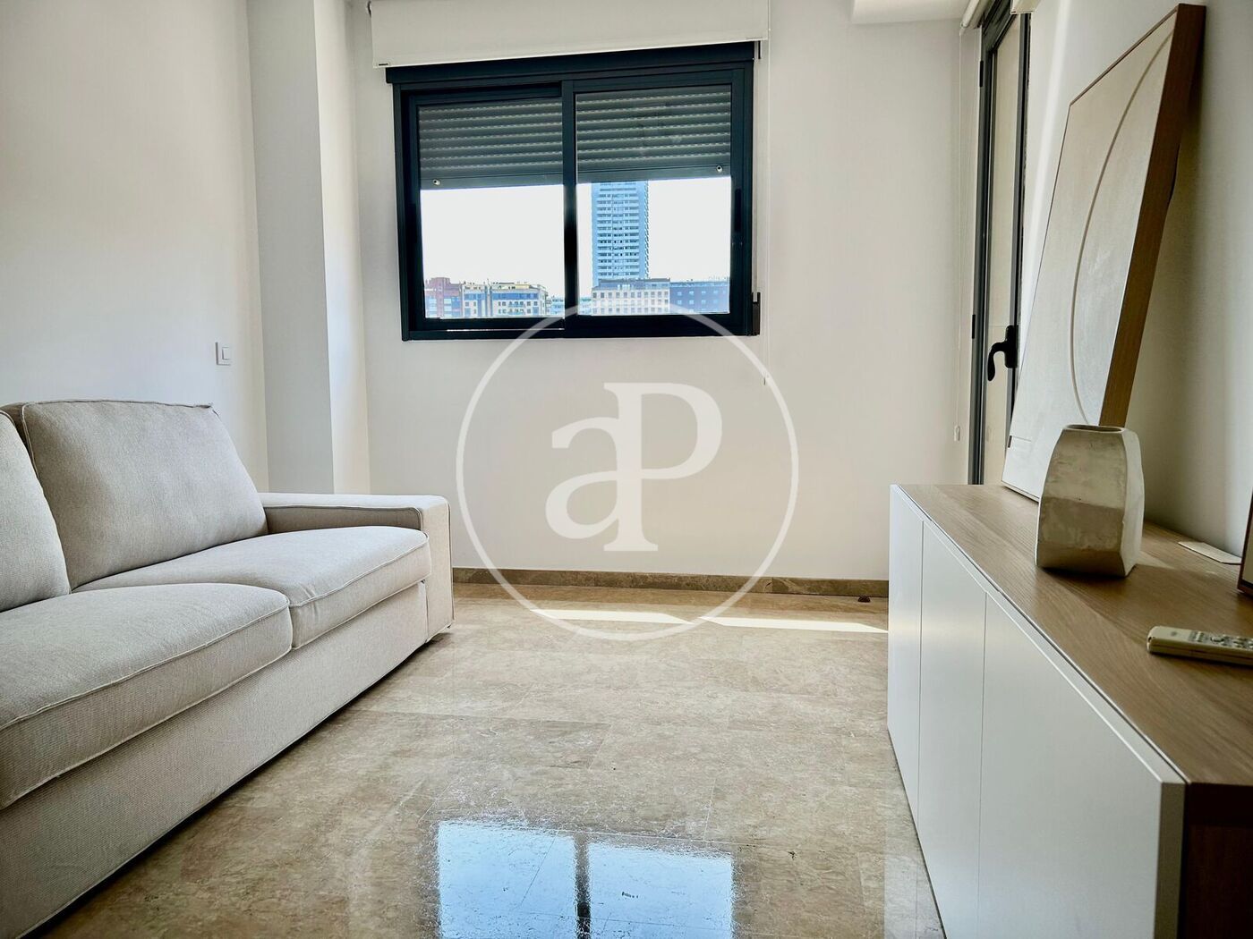 Sala d'estar de Pis de lloguer en  Valencia Capital amb Aire condicionat, Calefacció i Terrassa