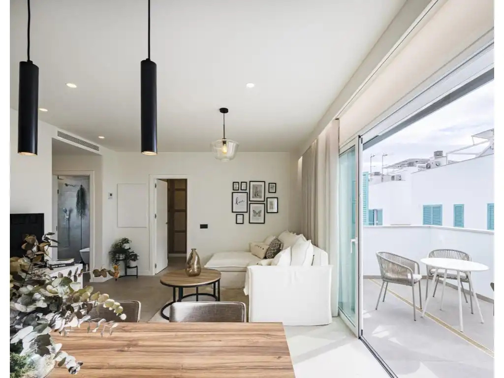 Sala de estar de Casa o chalet en venta en Pilar de la Horadada con Aire acondicionado, Jardín privado y Piscina