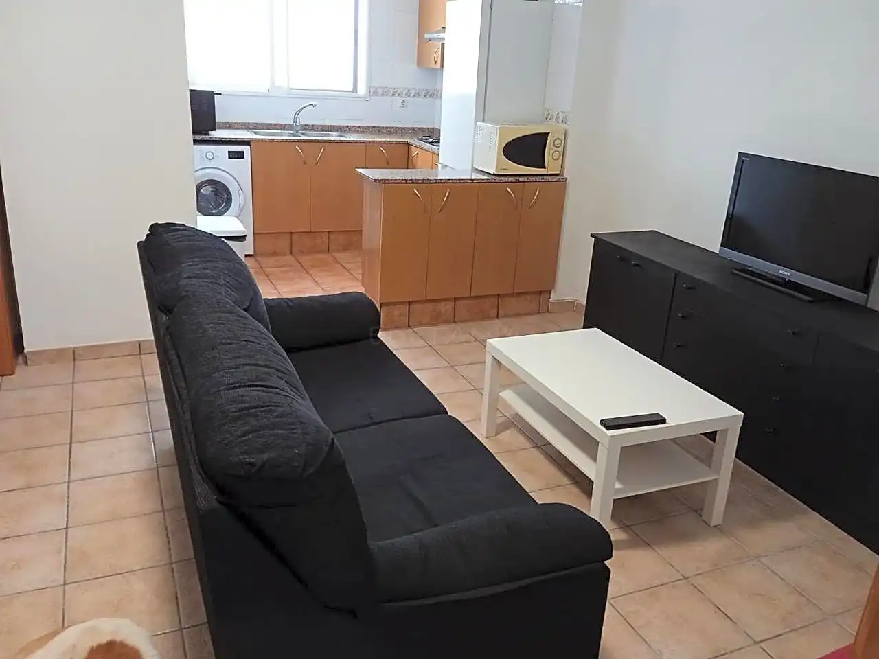 Sala d'estar de Apartament de lloguer en Moncada amb Terrassa, Moblat i Balcó