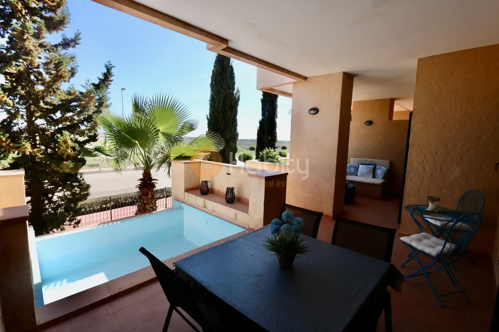 Vista exterior de Planta baja en venta en Fuente Álamo de Murcia con Aire acondicionado, Calefacción y Terraza