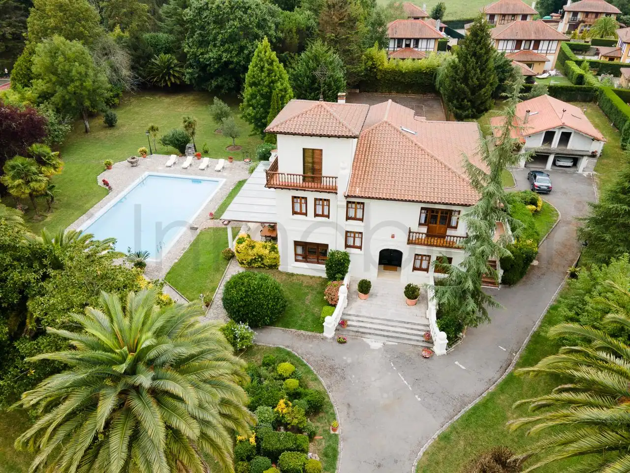 Garden of Houses for sale in Liendo  with Heating, Terrace and Swimming Pool