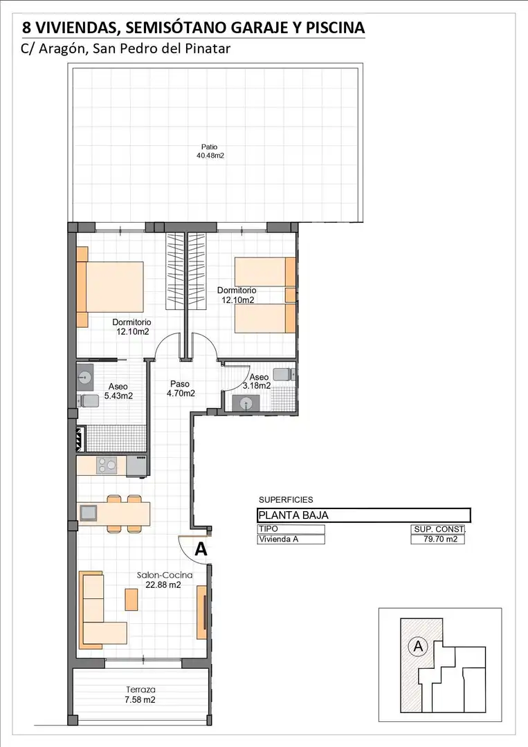Apartament en venda en San Pedro del Pinatar amb Aire condicionat, Calefacció i Terrassa