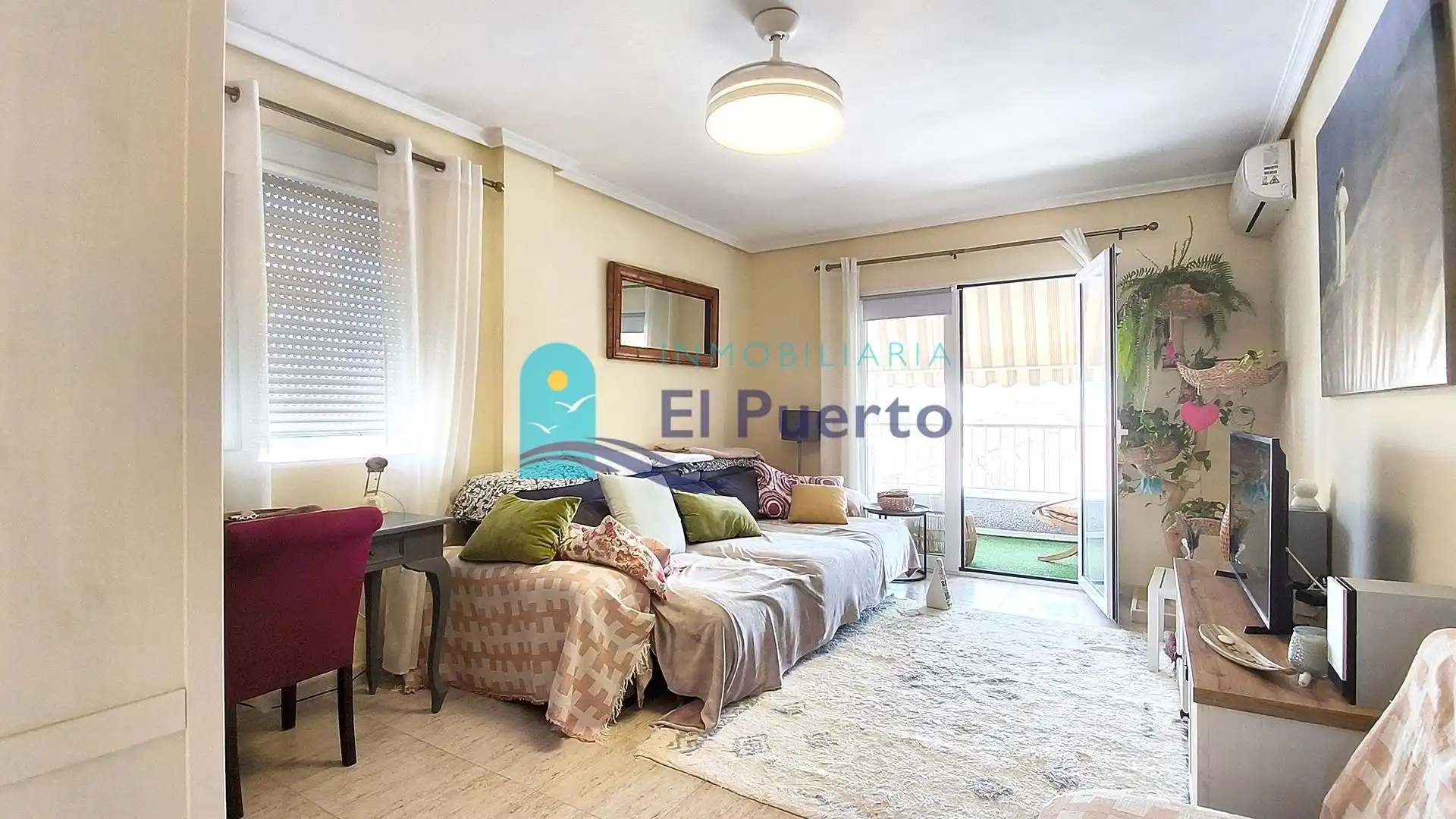 Living room of Flat for sale in Mazarrón  with Air Conditioner, Terrace and Furnished