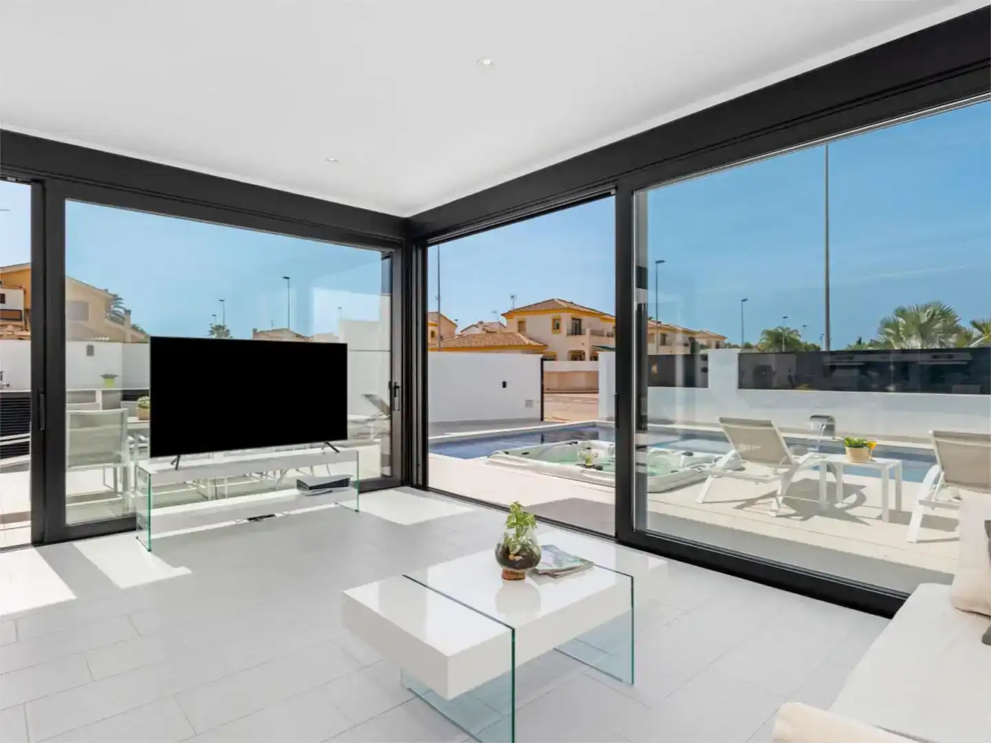 Sala de estar de Casa o chalet en venta en San Javier con Aire acondicionado, Piscina y Balcón