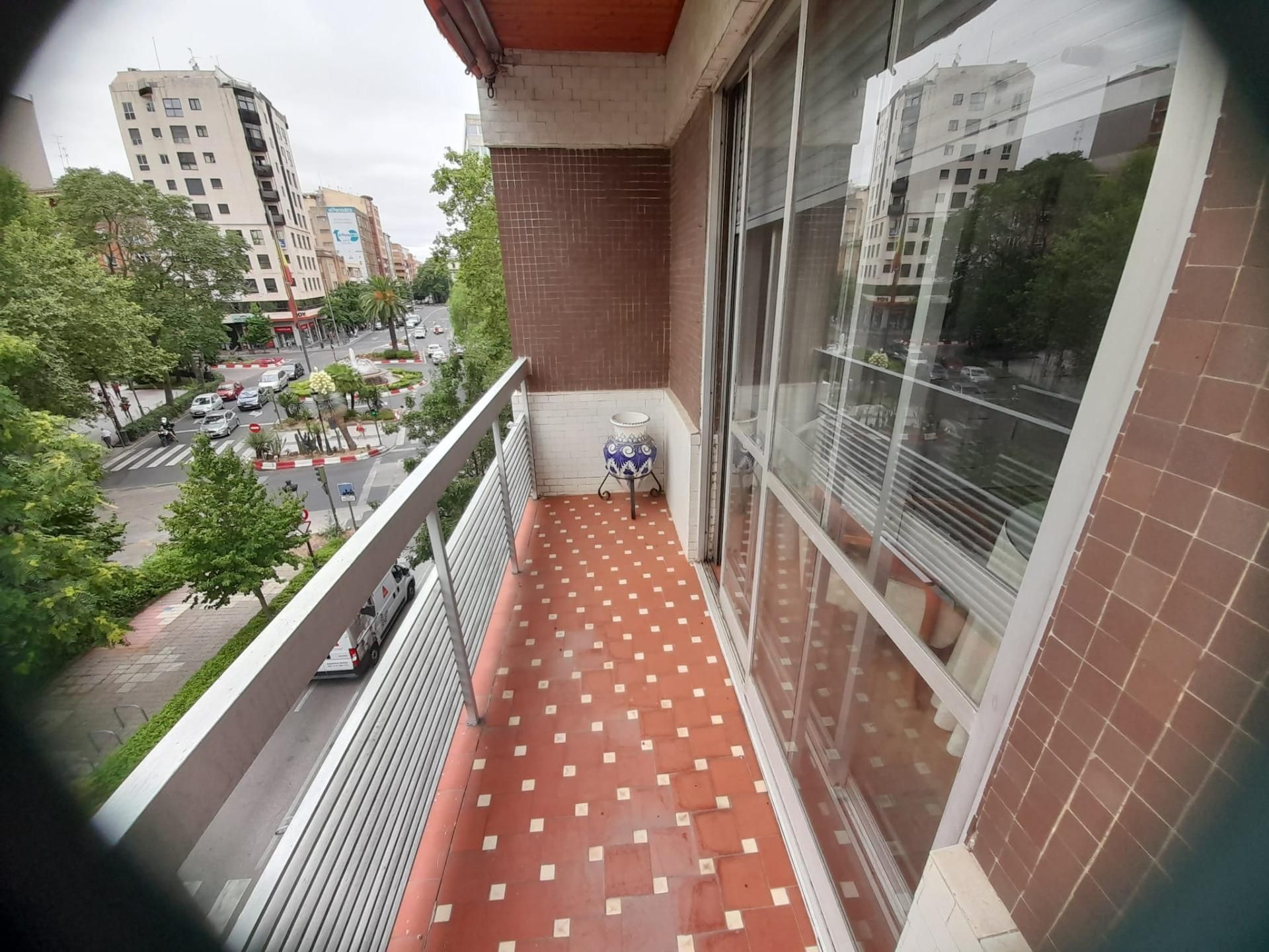 Balcony of Flat to rent in Cáceres Capital  with Heating, Parquet flooring and Terrace