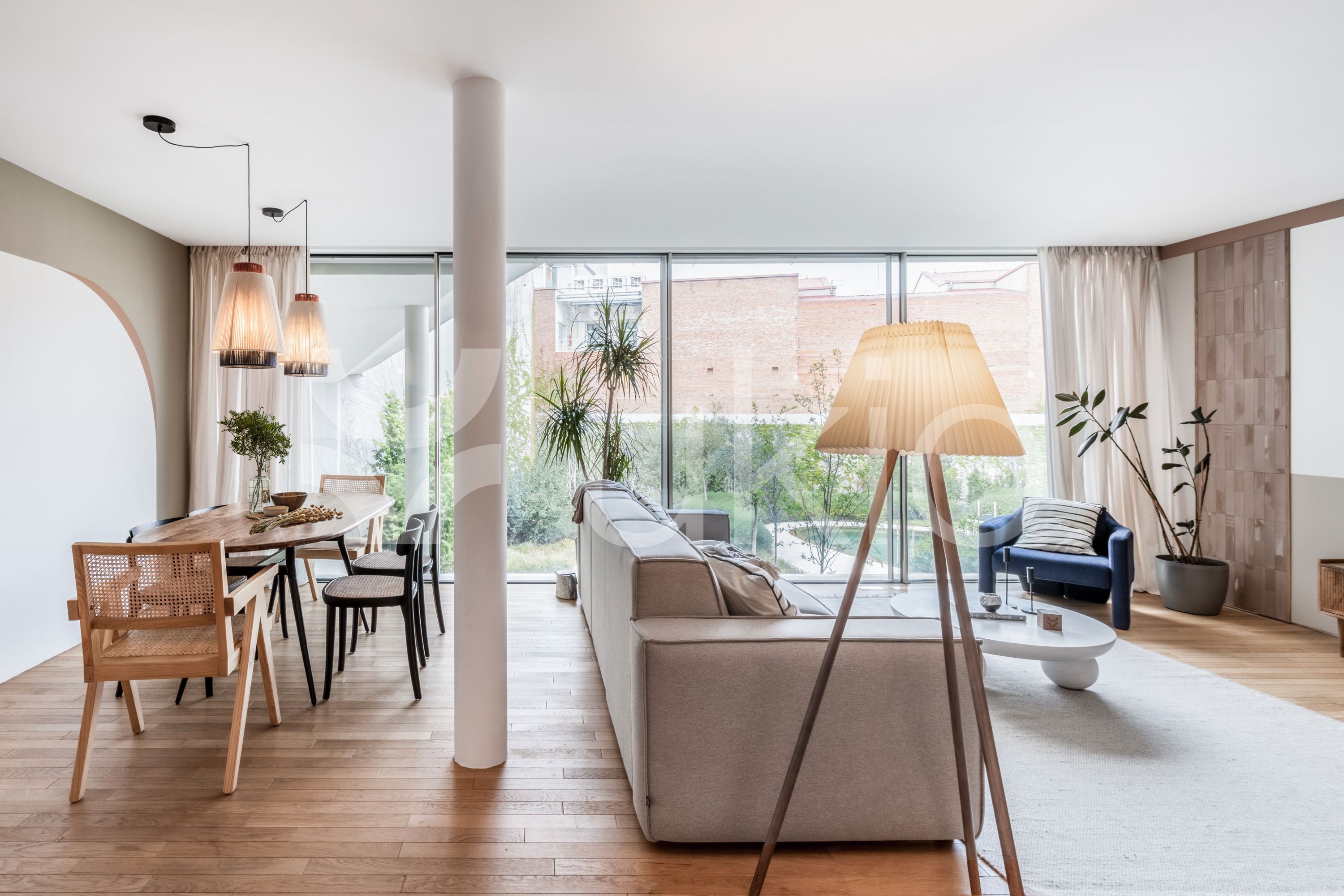 Living room of Apartment to rent in  Madrid Capital  with Air Conditioner, Furnished and Oven