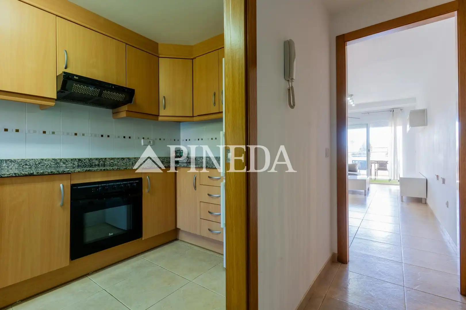 Cuina de Apartament de lloguer en Puçol amb Terrassa, Moblat i Piscina comunitària