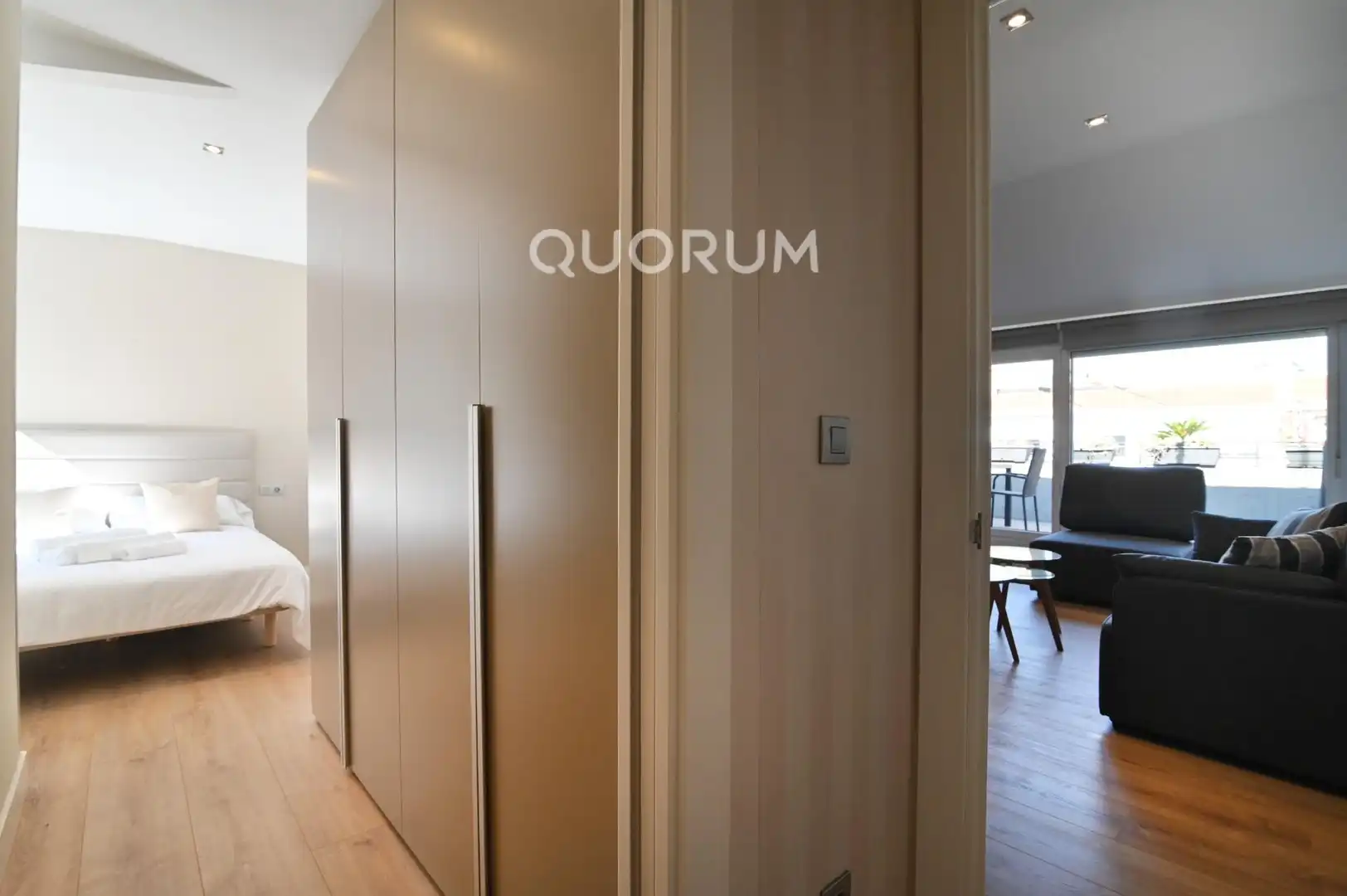 Schlafzimmer von Wohnung zur Miete in Bilbao  mit Klimaanlage, Heizung und Terrasse