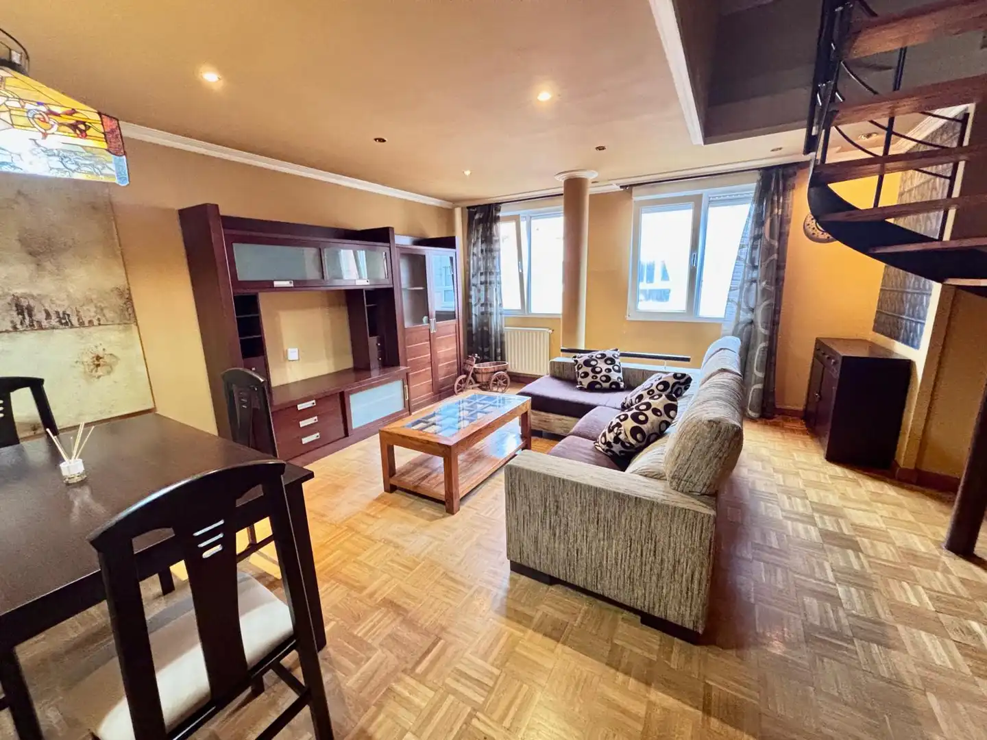 Wohnzimmer von Maisonette zum Verkauf in Gijón  mit Heizung, Parkett und Abstellraum