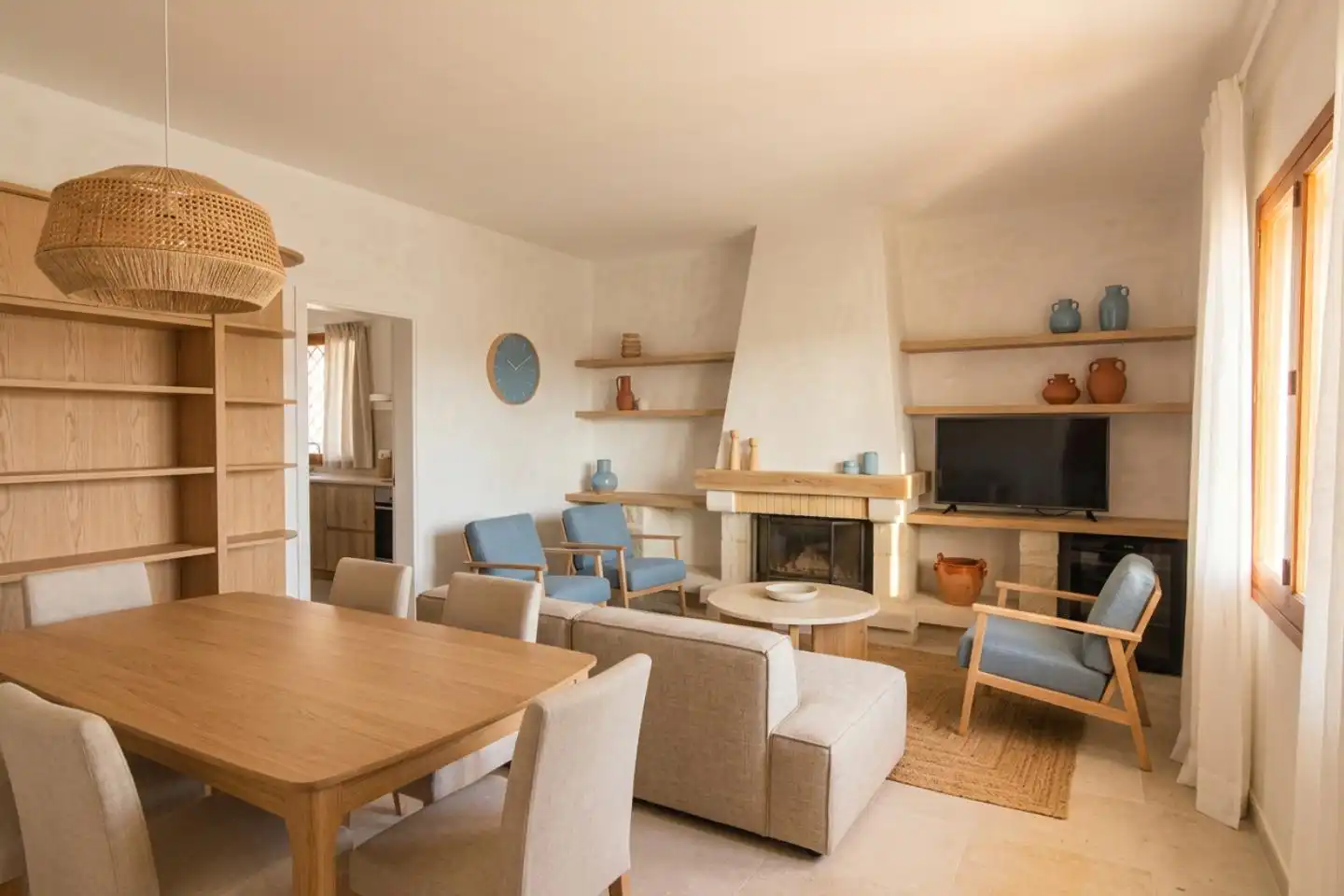 Living room of Houses for sale in Santa Eulària des Riu  with Private garden, Terrace and Swimming Pool