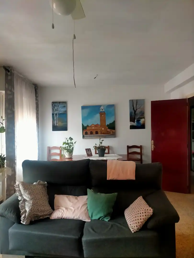 Sala de estar de Piso en venta en Ejea de los Caballeros con Amueblado y Balcón