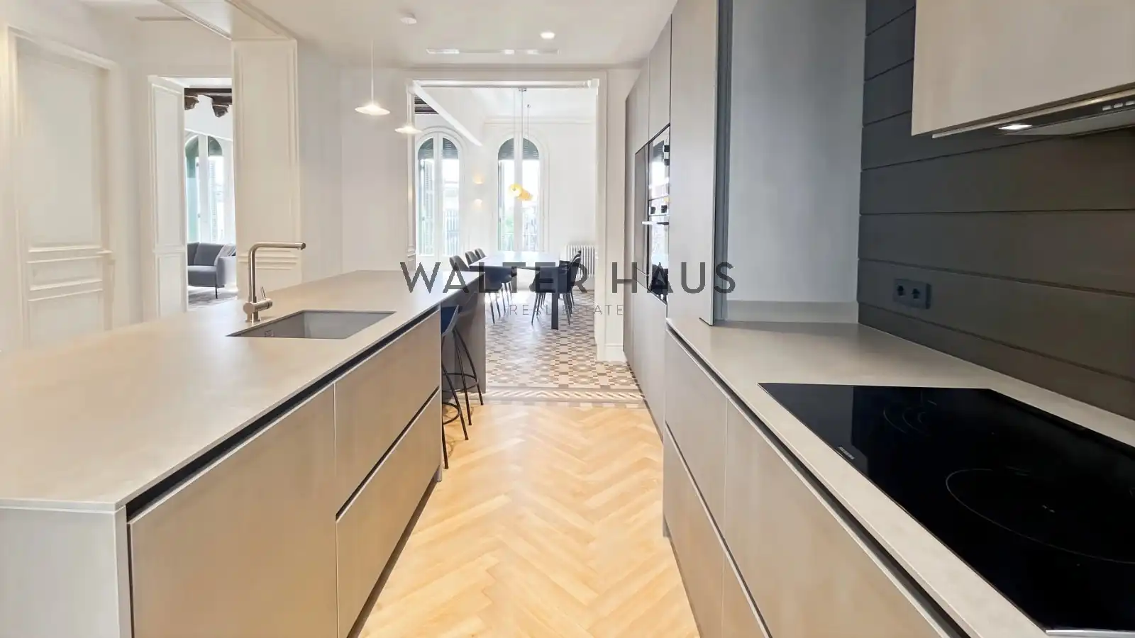 Cocina de Piso de alquiler en Barcelona con Aire acondicionado, Calefacción y Terraza