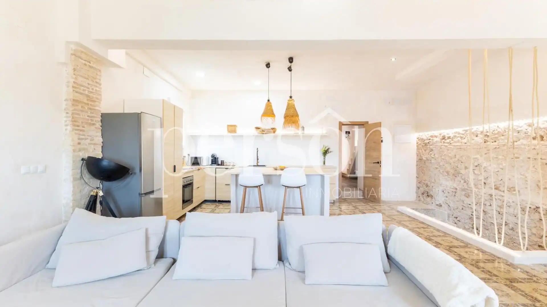 Living room of Flat for sale in Sueca  with Terrace and Furnished