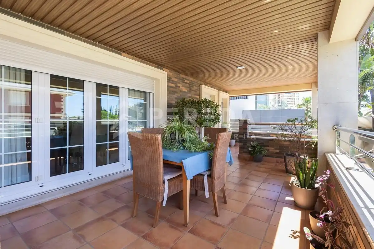 Terraza de Casa o chalet en venta en Roquetas de Mar con Aire acondicionado, Jardín privado y Piscina