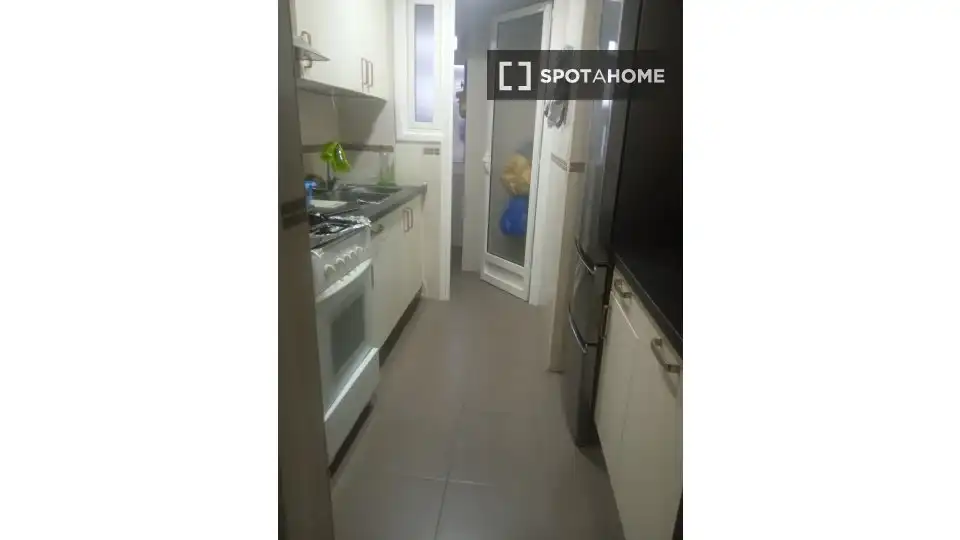 Kitchen of Flat for share in Barcelona  with Air Conditioner, Terrace and Furnished