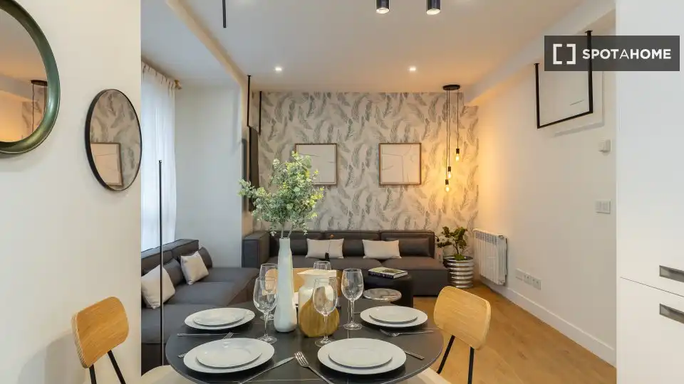 Esszimmer von Wohnung zur untervermieten in Bilbao  mit Klimaanlage, Terrasse und Möbliert