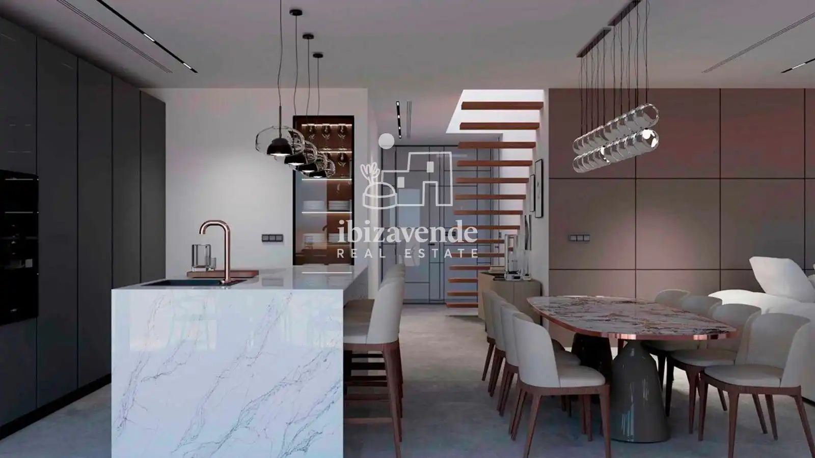 Kitchen of Flat for sale in Sant Antoni de Portmany  with Heating, Terrace and Swimming Pool